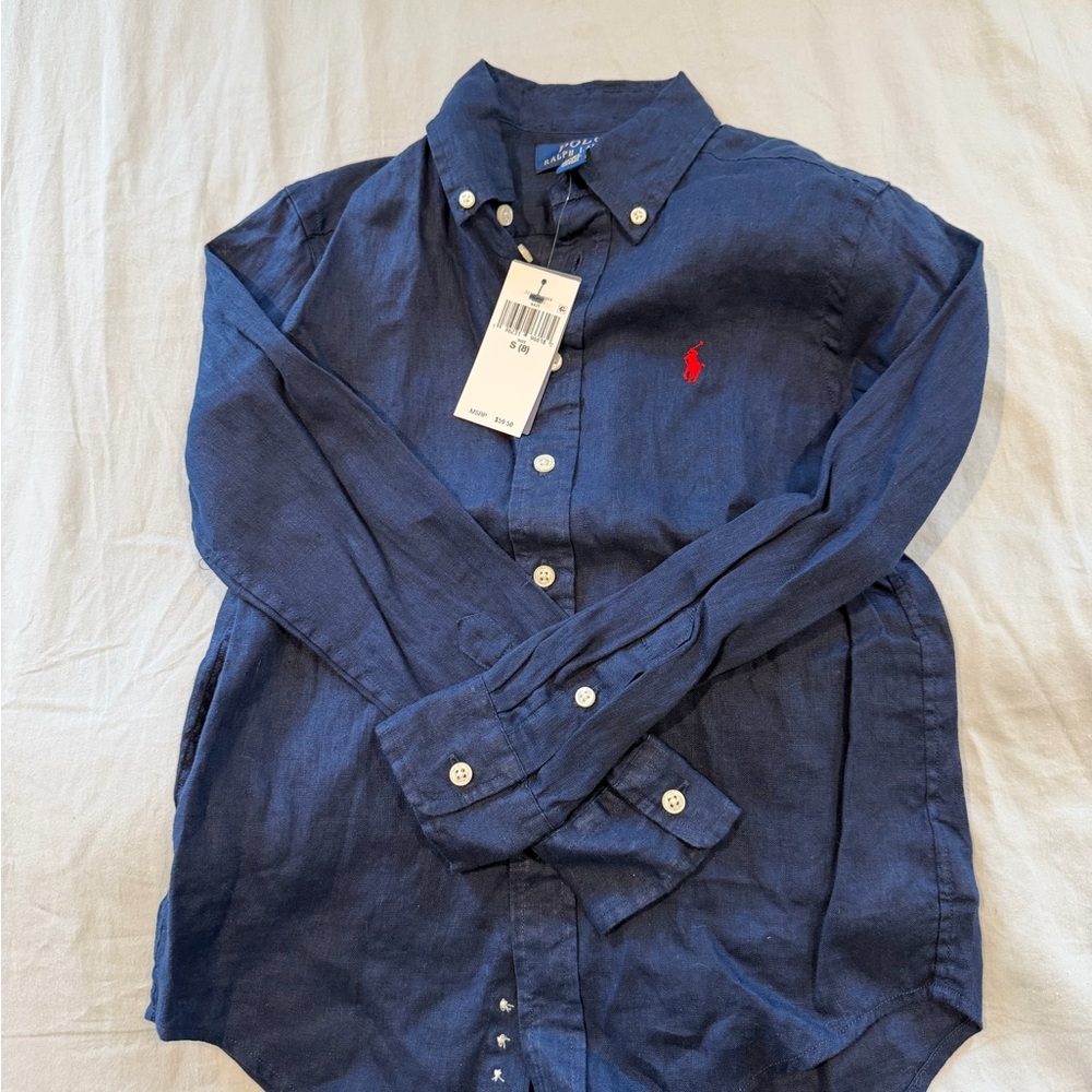 Polo by Ralph Lauren Men's Deep Blue Casual Shirt